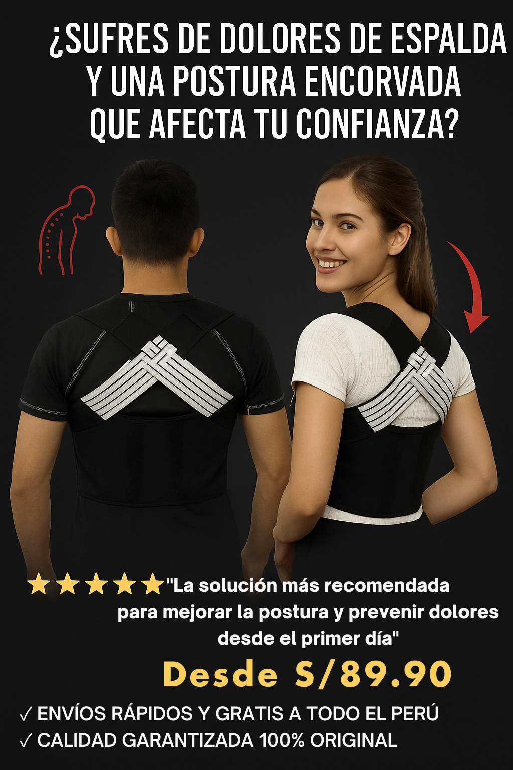 FAJA CORRECTOR DE POSTURA - ORIGINAL 100%