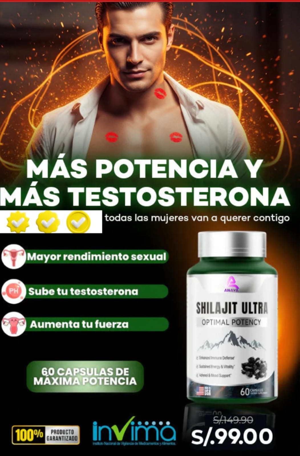 SHILAJIT ULTRA PREMIUM (PARA AUMENTAR TESTOSTERONA) EE.UU